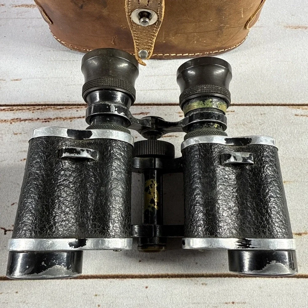 Vintage 1930s–40s MOHRSON Binoculars 8x25 Optics WWII Military France with Case